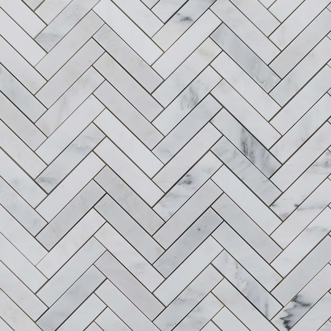 Polished Eastern White 1”x4” Herringbone Pattern - Architrave Surfaces
